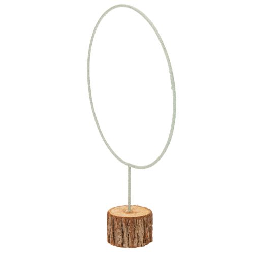 Anel decorativo redondo sobre base de madeira, metal, para flores secas, 52 cm | Floristik24.pt