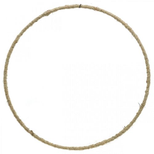 Itens Anel decorativo cordão de juta envolto em metal anel de metal Ø25cm 10uds