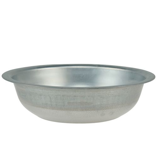 Itens Tigela de metal usada look tigela de metal prateado Ø36cm Alt.9,5cm