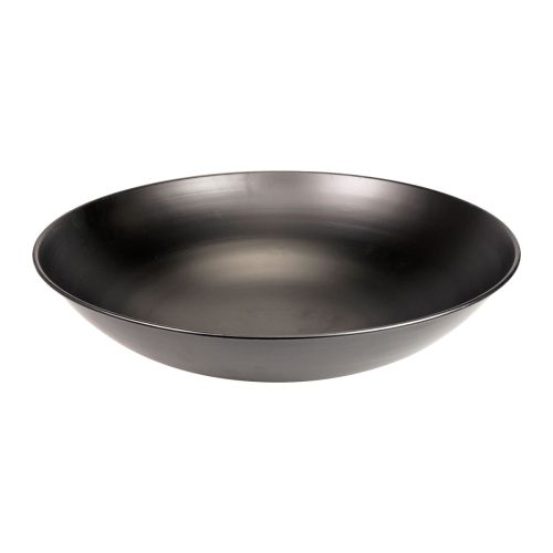 Floristik24 Tigela decorativa de metal Tigela redonda preta de metal com base Ø40cm