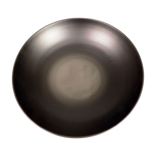 Floristik24 Tigela decorativa de metal Tigela redonda preta de metal com base Ø40cm