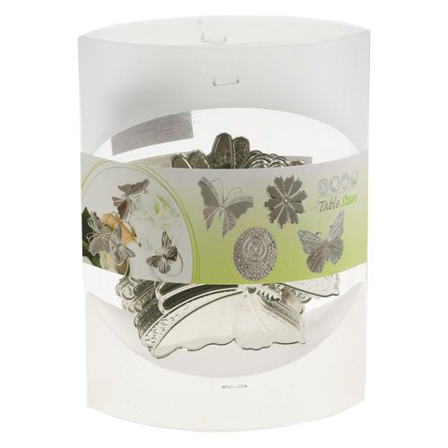 Floristik24 Borboletas de metal prata 6,5 cm 25 unidades