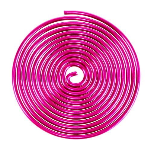 Floristik24 Caracol de arame de metal rosa 2mm 120cm 2uds