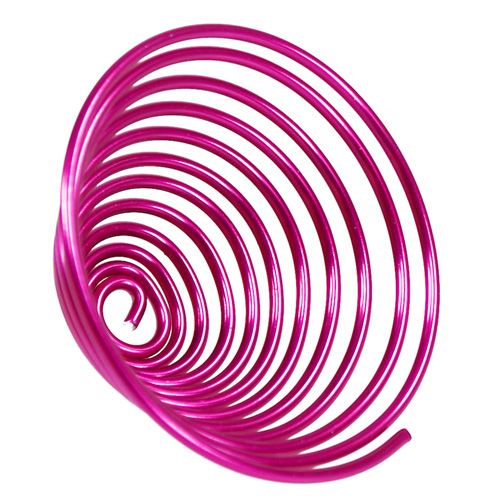 Floristik24 Caracol de arame de metal rosa 2mm 120cm 2uds