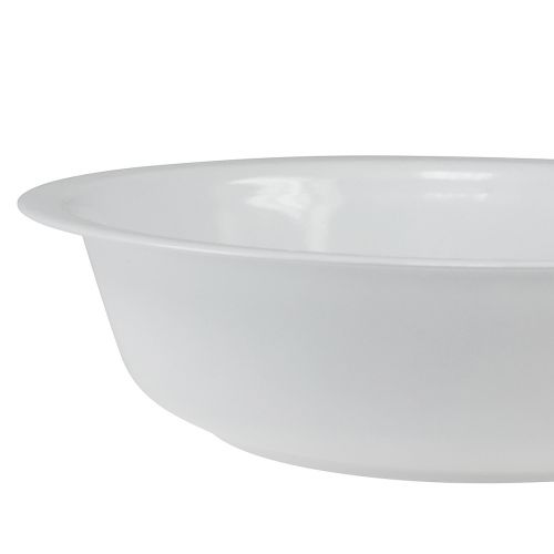 Itens Tigela de metal tigela branca esmaltada Ø36cm Alt.9,5cm