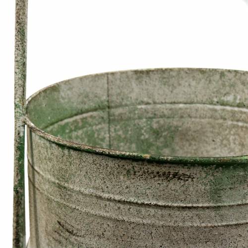 Floristik24 Suporte de metal com plantadores cinza, verde Alt.68cm