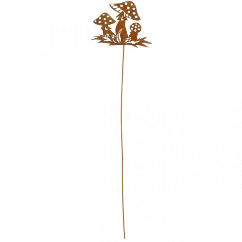 Floristik24 Toadstools plugs de outono, decoração de metal, pátina de plugs de flores 39cm