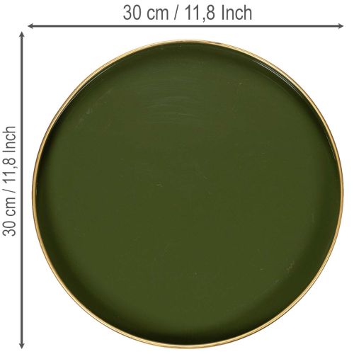 Bandeja decorativa verde com