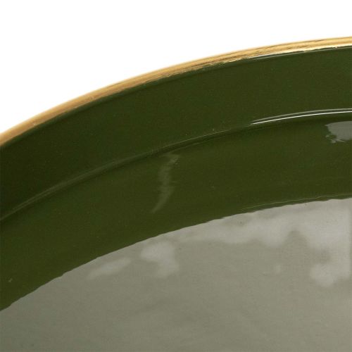 Bandeja decorativa verde com