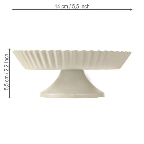 Itens Prato decorativo cinza com base em chapa metálica Ø14cm 2 peças