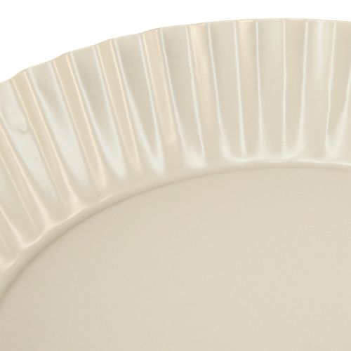 Itens Prato decorativo retrô cinza com base metálica Ø24cm 2 unidades