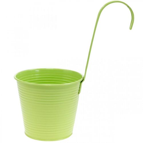 Floristik24 Vaso para pendurar, decoração de varanda, vaso de flores verde Ø13,5cm