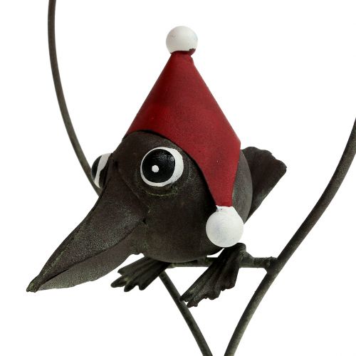 Floristik24 Bird in the heart decoração cabide metal cinza 48cm
