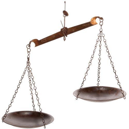 Balança decorativa com design nostálgico para cozinha e sala de estar, estilo vintage, 58 cm