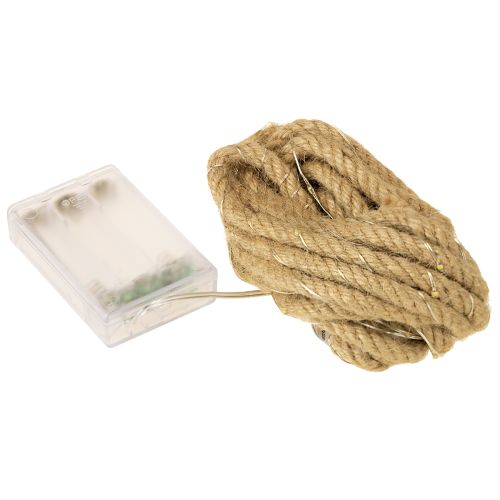 Floristik24 Corrente de luz Micro LED com fio para ambientes internos, branco quente, 390 cm