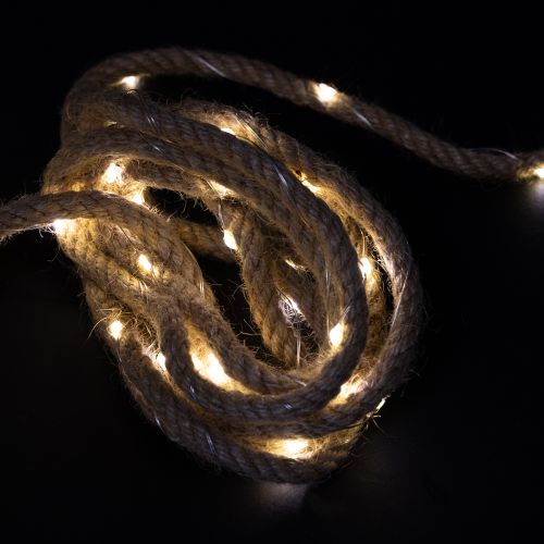 Floristik24 Corrente de luz Micro LED com fio para ambientes internos, branco quente, 390 cm
