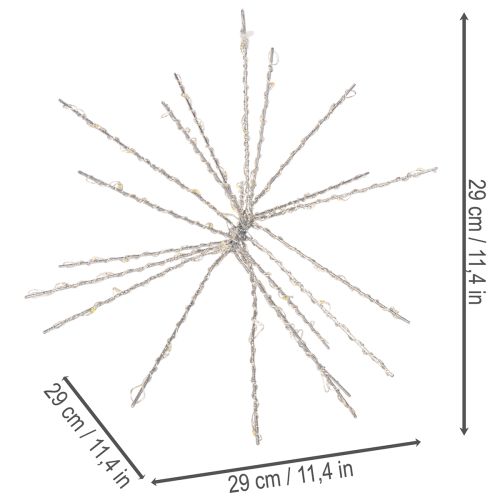 Luminária decorativa Estrela Polar em LED, branco quente, com temporizador, para uso externo, 29 cm | Floristik24.pt