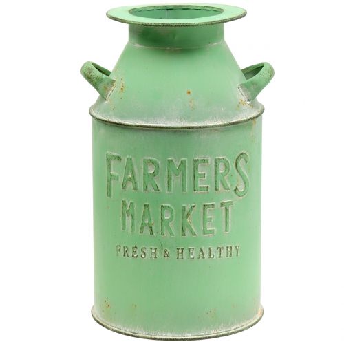 Floristik24 Jarro de leite decorativo antigo verde Ø18cm Alt.32cm