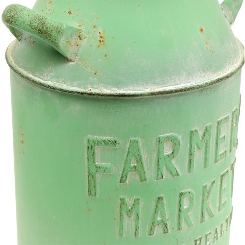 Floristik24 Jarro de leite decorativo antigo verde Ø18cm Alt.32cm