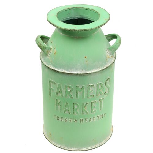 Floristik24 Jarro de leite decorativo antigo verde Ø18cm Alt.32cm