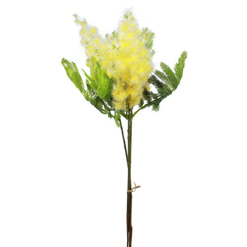 Floristik24 Planta artificial prata acácia mimosa floração amarela 53 cm 3 unidades
