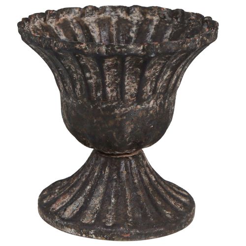 Itens Mini copo decorativo vintage metal ferrugem preta Ø8cm Alt.8,5cm 2 unidades