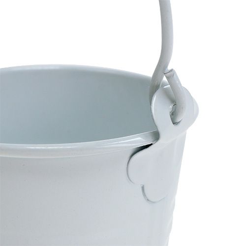 Floristik24 Mini balde branco Ø6cm H6cm 12p