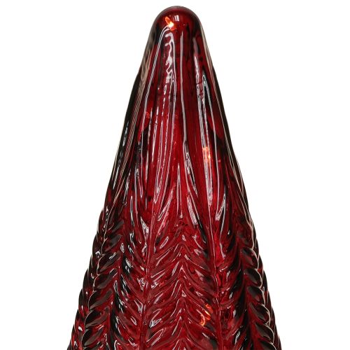 Itens Mini Árvore de Natal de Vidro LED Vermelho Verde Marrom 18cm 3 peças