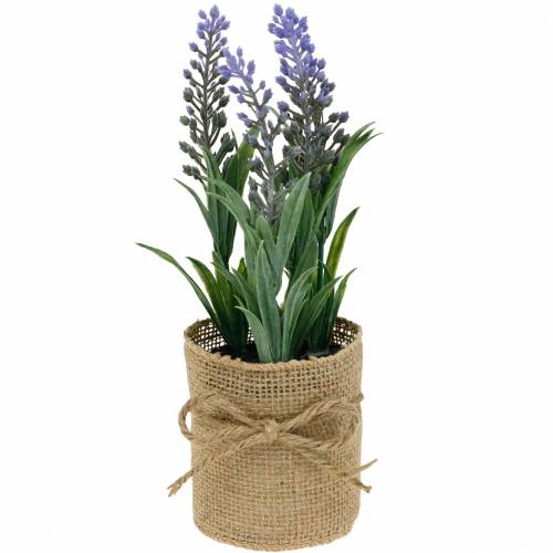 Floristik24 Mini lavanda em um vaso de plantas artificiais Decoração de lavanda artificial