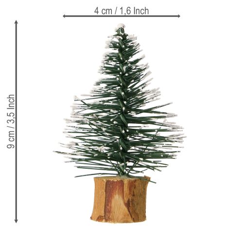 Itens Mini pinheiros floresta de inverno coberta de neve Ø5cm H8cm 12 peças