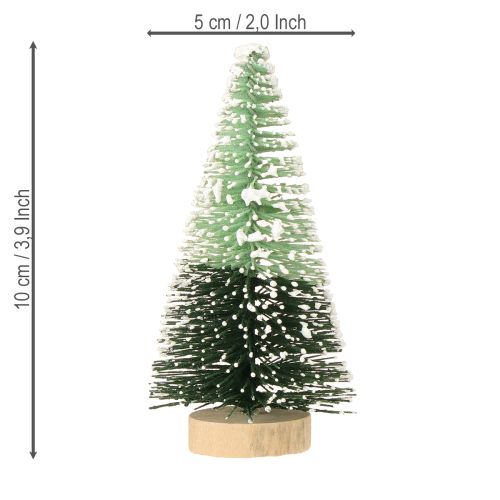 Floristik24 Mini árvore de Natal artificial com neve Ø5cm H10cm 6 peças