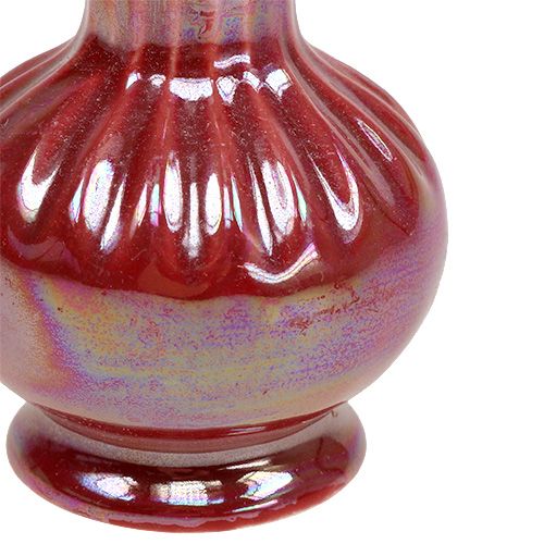 Floristik24 Mini vaso Ø5cm Alt.10cm vermelho madrepérola 6 unidades