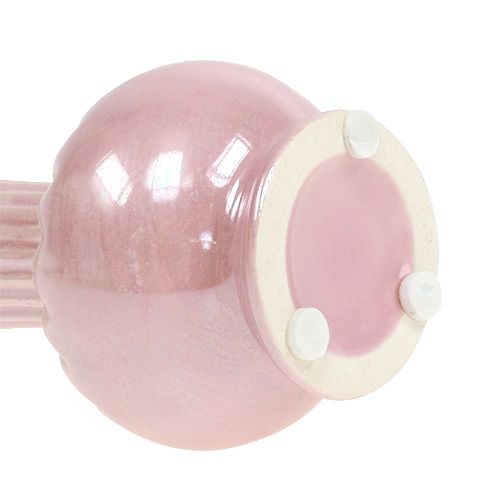 Floristik24 Mini vaso madrepérola rosa Ø5cm H10cm 6pcs