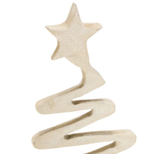 Itens Mini árvore de natal decoração de metal argila óptica bege H30cm