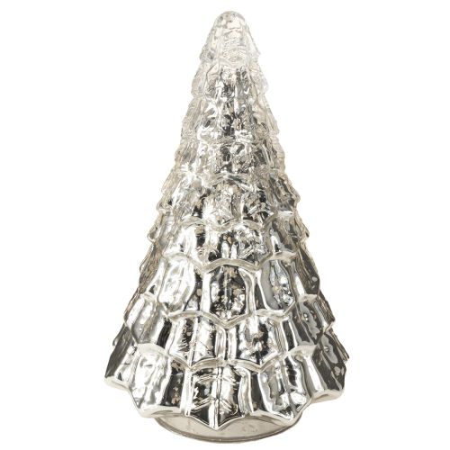 Mini árvore de Natal com iluminação LED prata ouro 28cm