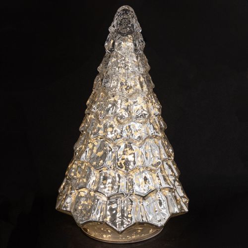Itens Mini árvore de Natal com iluminação LED prata ouro 28cm