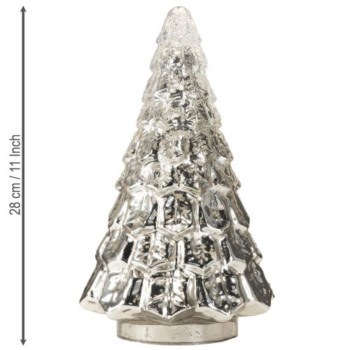 Itens Mini árvore de Natal com iluminação LED prata ouro 28cm