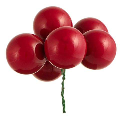 Mini bolas de Natal bolas de vidro vermelho Ø40mm 32 un