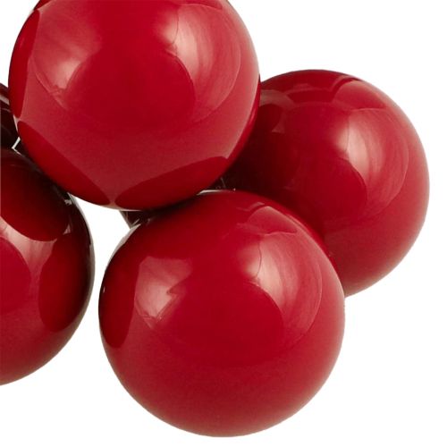 Itens Mini bolas de Natal bolas de vidro vermelho Ø40mm 32 un