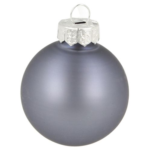 Itens Mini bolas de Natal vidro azul fosco metalizado Ø4cm 24 peças