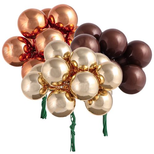 Itens Mini bolas de Natal fio de vidro castanho dourado Ø25mm 140 un