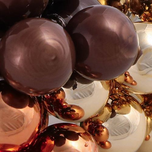 Itens Mini bolas de Natal fio de vidro castanho dourado Ø25mm 140 un