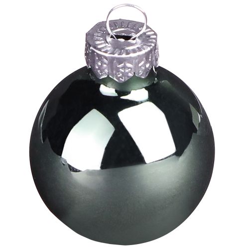 Mini bolas de Natal vidro verde madrepérola cinza Ø3cm 22 un | Floristik24.pt