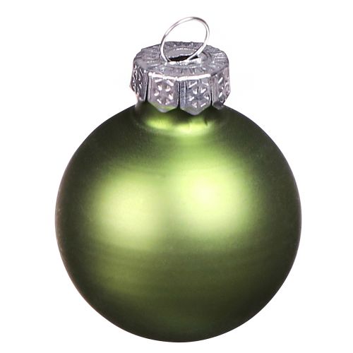 Itens Mini bolas de Natal vidro verde claro mix Ø3cm 22 un