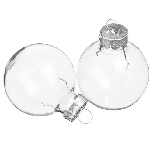 Mini bolas de Natal vidro retro transparente Ø3cm 22 un