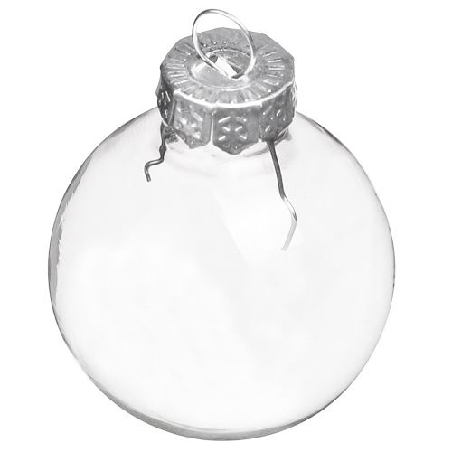 Itens Mini bolas de Natal vidro retro transparente Ø3cm 22 un