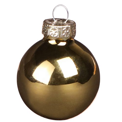 Itens Mini bolas de Natal em vidro dourado fosco brilho Ø3cm 22 un
