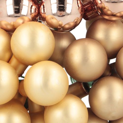 Itens Mini bolas de Natal douradas rosas espelhadas 2 cm 140 peças