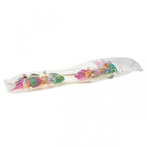 Floristik24 Moinho de vento, decoração de verão, cata-vento no palito, colorido, decoração para festas de aniversário infantil Ø16cm 4 unidades