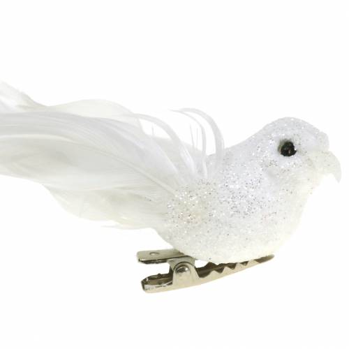 Floristik24 Mini pombo no clipe 9cm 2pcs